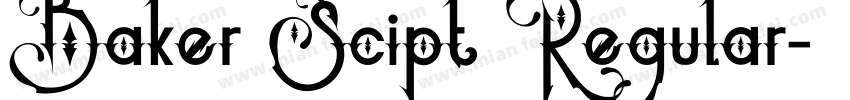 Baker Scipt Regular字体转换